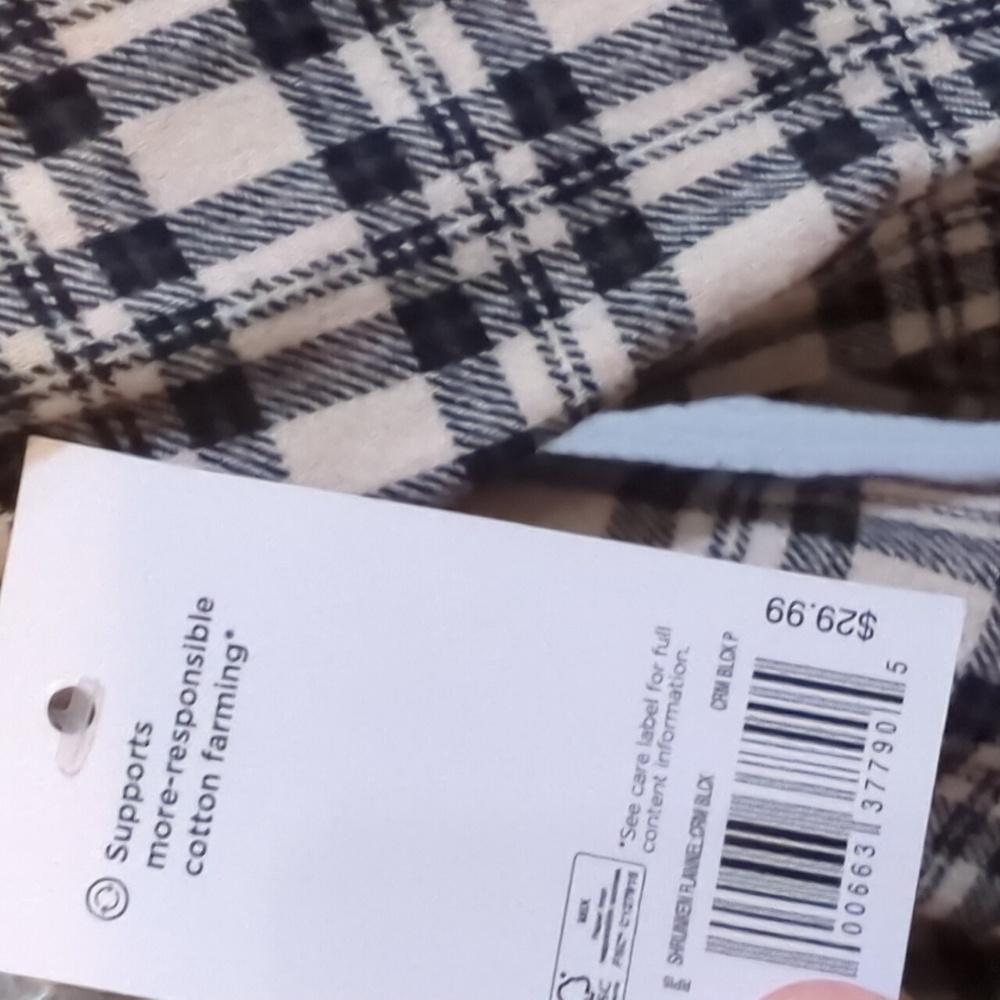 NWT SO Black and White Plaid Shirt Size M Women's - Picture 5 of 8